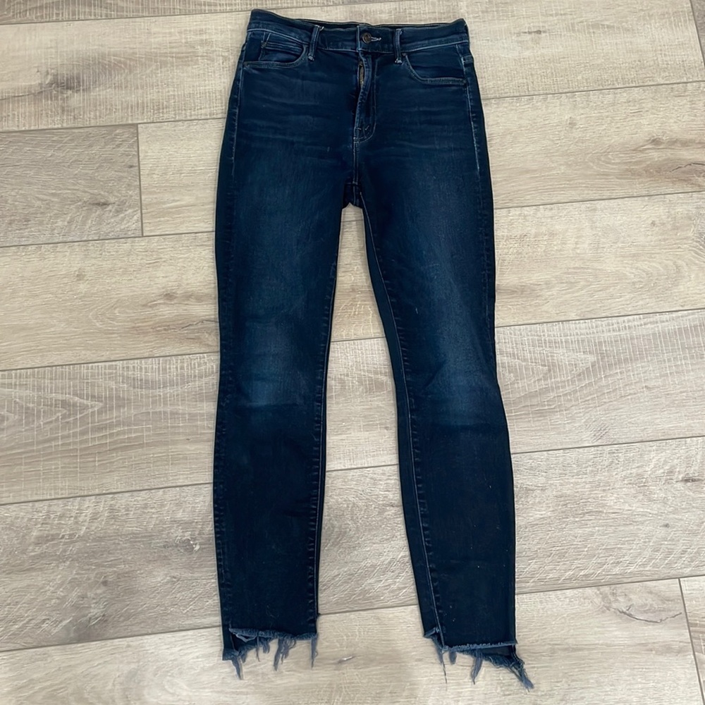 Mother Denim The stunner zip two step gray in last call